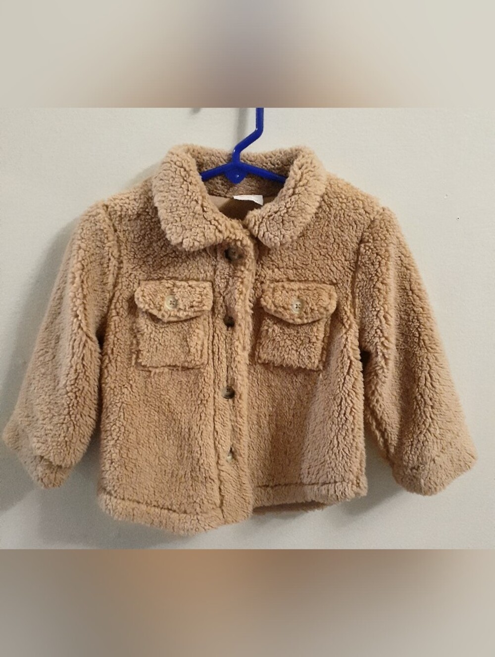 wonder nation Tan Teddy Sherpa Puffer Jacket for Kids